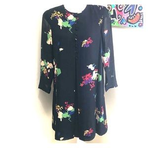 Evan-Picone black dress with flowers